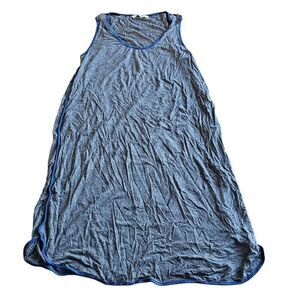 Ekouaer womens Sz M gray blue breastfeeding Nightgown